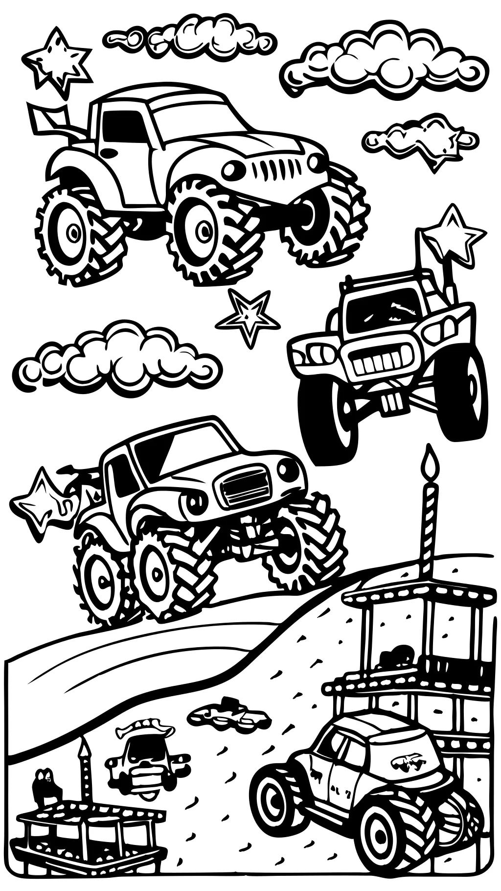 monster jam monster truck coloring pages